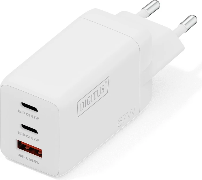 Digitus USB GaN Charger 2x USB-C 1x USB-A 67W weiß