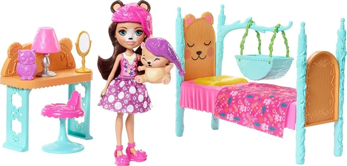 Mattel Enchantimals - Bren Bear und Snore Schlafzimmer