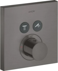 Hansgrohe Axor ShowerSelect eckig Thermostat mit 2 Ventilen brushed black chrome