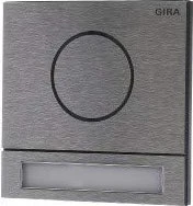 Gira System 106 Türstationsmodul, Edelstahl, 1 Ruftaste