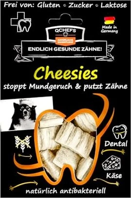 Qchefs Cheesies Zahnputzsnack für Hunde, 65g