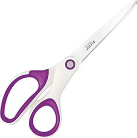 Leitz WOW Titan Büroschere, Universalschere/Papierschere, Rechtshänder, 205mm, violett/weiß
