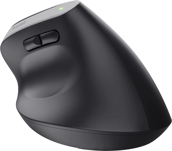 Trust Bayo+ Multidevice Ergonomic Wireless Mouse schwarz, ECO zertifiziert, USB/Bluetooth