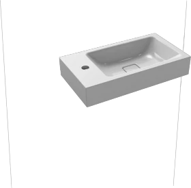 Kaldewei Cono 3073 Wandwaschtisch 55x30x10cm, mit Hahnloch links, manhattan