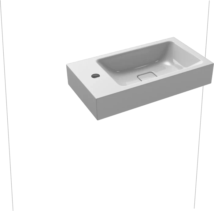Kaldewei Cono 3073 Wandwaschtisch 55x30x10cm, mit Hahnloch links, manhattan