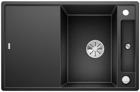Blanco Axia III 45 S InFino Einbau Becken reversibel mit Ablauffernbedienung anthrazit inkl. Glasschneidebrett