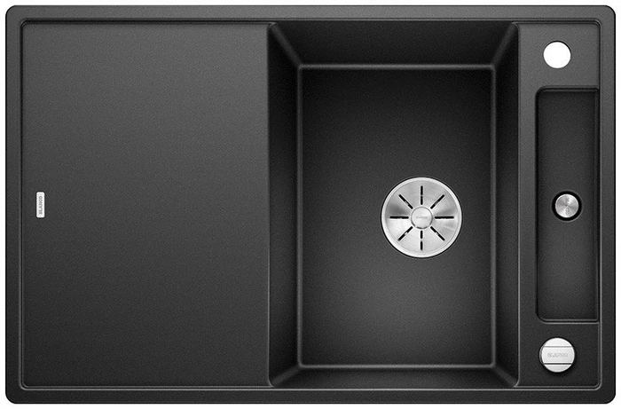 Blanco Axia III 45 S InFino Einbau Becken reversibel mit Ablauffernbedienung anthrazit inkl. Glasschneidebrett