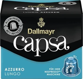 Dallmayr capsa Lungo Azzurro Kaffeekapseln, 10 Stück