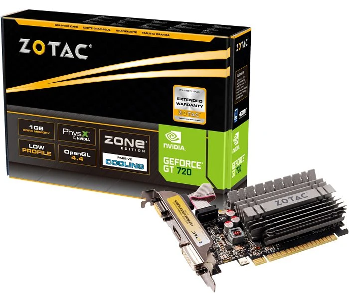 Zotac GeForce GT 720 Zone, 1GB DDR3, VGA, DVI, HDMI