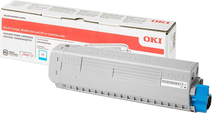 OKI Toner-C-C824/834/844 Kompatibel Original Tonereinheit Cyan (47095703) Image