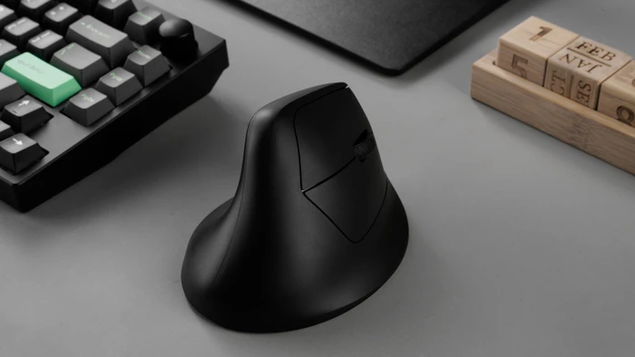 Keychron M5 8K Wireless Ergonomic Mouse schwarz, USB/Bluetooth