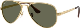 Ray-Ban RB3925 Aviator Max polished arista gold/green polarized