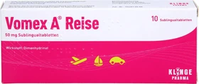 Vomex A Reise 50mg Sublingualtabletten, 10 Stück