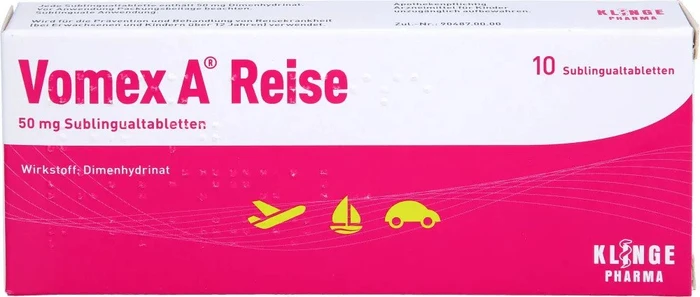 Vomex A Reise 50mg Sublingualtabletten, 10 Stück
