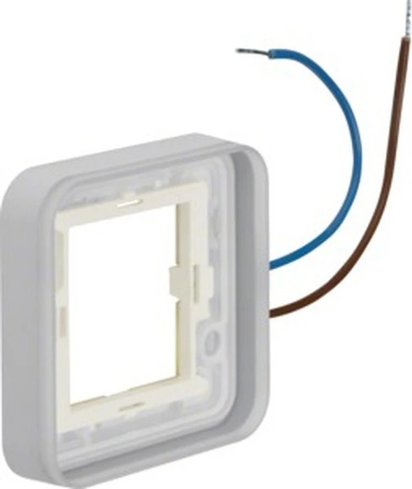 Berker W.1 Rahmen 1fach blau beleuchtbar 12-24V für Gehäuse AP, lichtgrau