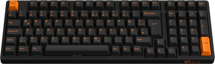 Akko 3098B Plus, Cherry Profil, LEDs RGB, Black & Orange, V3 Cream Yellow, USB/Bluetooth, DE