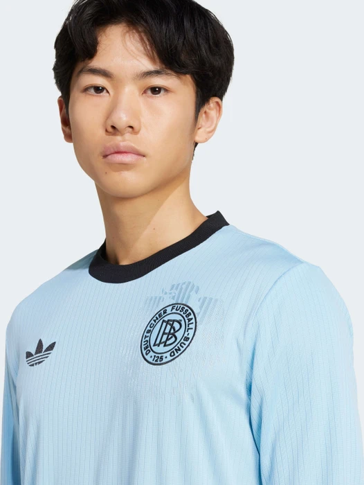 adidas Deutschland Anniversary Trikot langarm clear blue/black (Herren)