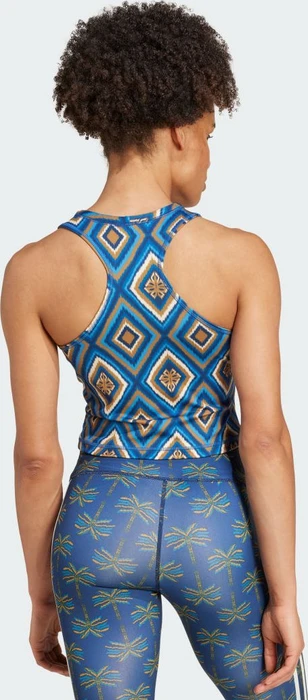 adidas x FARM Rio Trainingstop Crop-Top night indigo/dark marine/cream white (Damen)