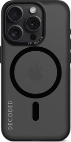 Decoded Recycled Plastic Grip Case für Apple iPhone 15 Pro transparent/schwarz