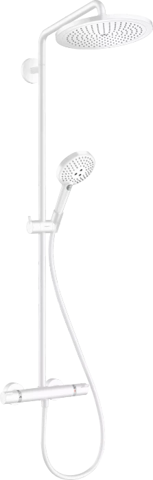 Hansgrohe Croma Select S Showerpipe 280 1jet mit Thermostat und Handbrause Raindance mattweiß