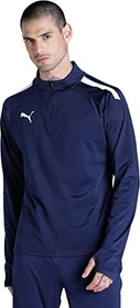 Puma teamLIGA Quarter-Zip Funktionsshirt langarm peacoat/puma white (Herren)