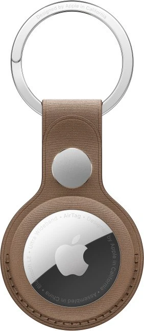 Apple AirTag Feingewebe Schlüsselanhänger taupe