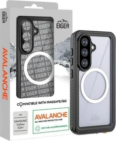 Eiger Avalanche MagSafe/Qi2 Case & Screen Protector für Samsung Galaxy S26+ schwarz/transparent