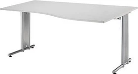 Hammerbacher Ergonomic N-Serie NS18/5 Schreibtisch 180x100cm grau/silber