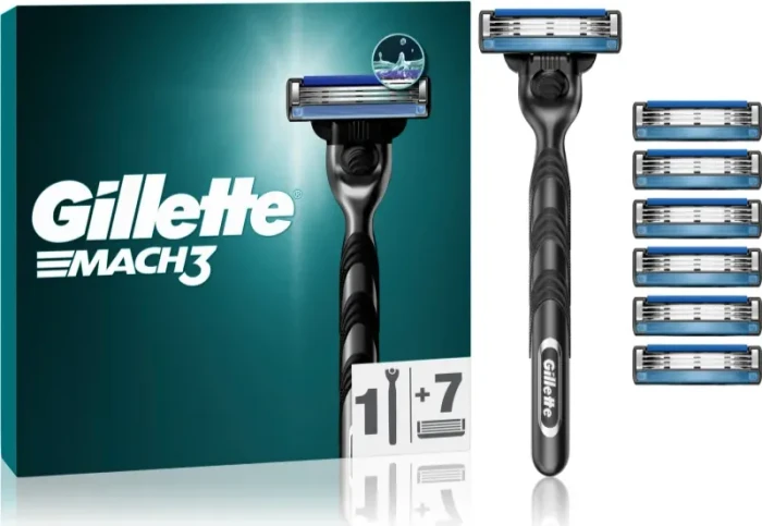 Gillette Mach3 Rasierer + 7 Wechselklingen