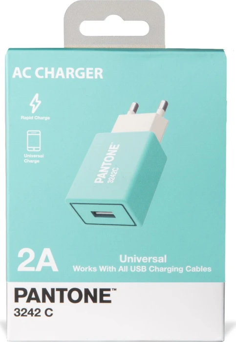 Celly Pantone Wall Charger USB weiß/hellblau