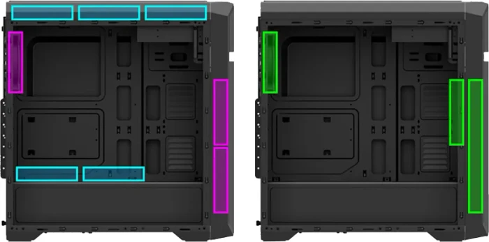Zalman N5 OF, schwarz, Glasfenster