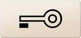 Merten System M Symbole rechteckig Schlüssel, weiß