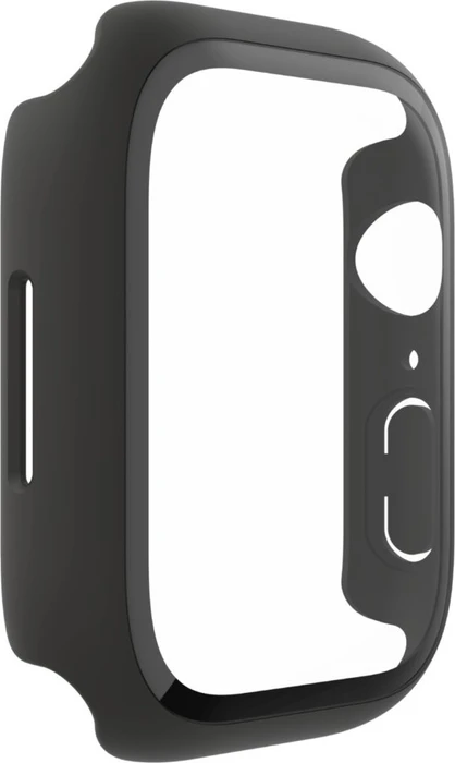 Belkin ScreenForce antimikrobieller TemperedCurve 2-in-1-Displayschutz mit Schutzrand für Apple Watch (44mm/45mm) schwarz