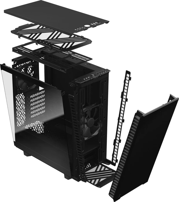 Fractal Design Define 7 Compact Black TG Dark Tint, Glasfenster, schallgedämmt
