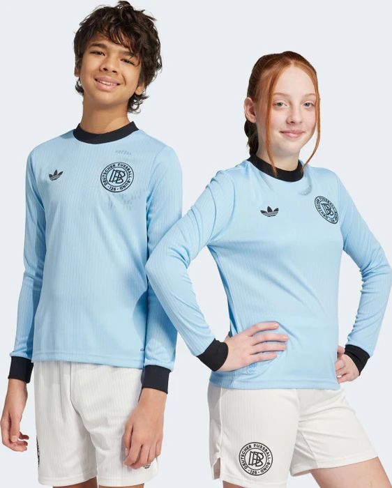 adidas Deutschland Anniversary Trikot langarm clear blue/black (Junior)
