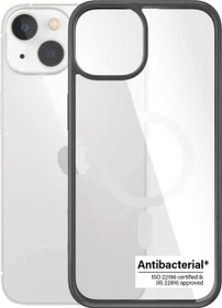 PanzerGlass Clear Case MagSafe AntiBacterial Black Edition für Apple iPhone 14 schwarz/transparent