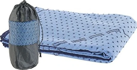 Pearl 2in1 Mikrofaser Yoga Handtuch blau