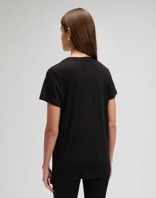 Lee V-Neck Funktionsshirt kurzarm schwarz (Damen)