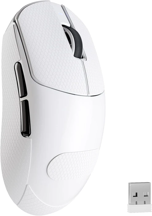 Attack Shark X8 Plus Tri-mode Wireless Gaming Mouse, weiß, inkl. Grip Tape, USB/Bluetooth