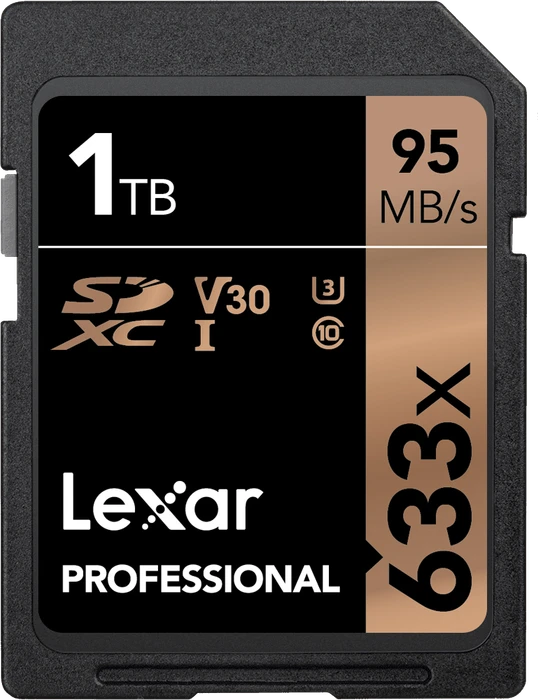 Lexar Professional 633x, SD UHS-I U1 / UHS I U3, V10 / V30