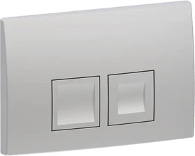 Geberit Delta25 Betätigungsplatte, eckig, 2-Mengen-Spülung, chrom matt