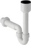 Geberit Röhrensiphon für Ausgussbecken, mit Wandrosette, Abgang horizontal, weiß-alpin, ø40mm