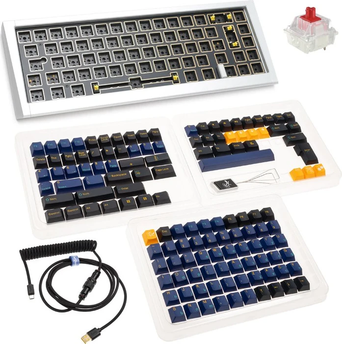 Ducky Outlaw 65 Barebone Gaming-Tastatur, silber, ANSI