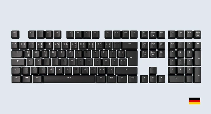 Wooting ABS Keycap Set, Kunststoff (ABS), OEM-Profil, schwarz, 109 Tasten, ISO-DE