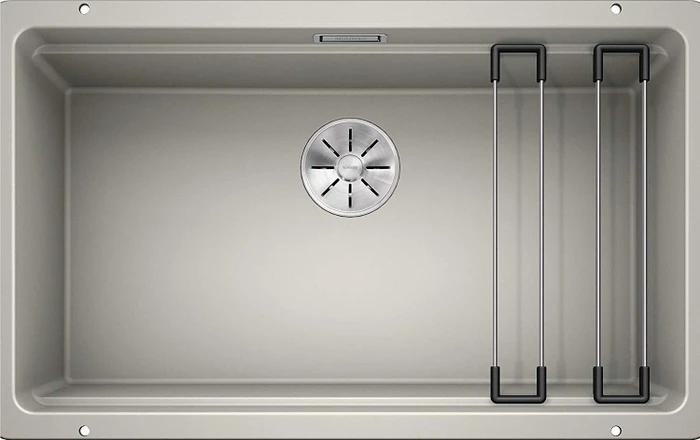 Blanco Etagon 700-U InFino Unterbau Becken mittig perlgrau