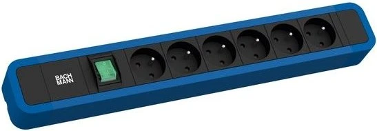 Bachmann Primo 2, 6-fach, Schalter, UTE-Version (FR), 2m, blau/schwarz