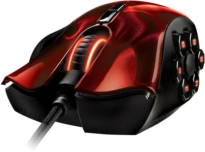 Razer Naga Hex Gaming Mouse Wraith Red, USB