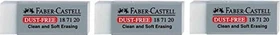 Faber-Castell Dust-free Radierer, weiß, 3er-Pack