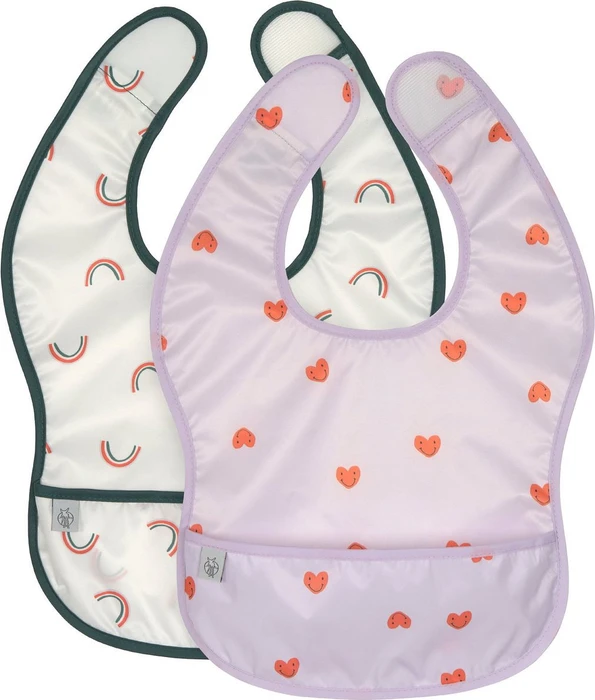 Lässig Lätzchen mit Auffangschutz, 2 Stück