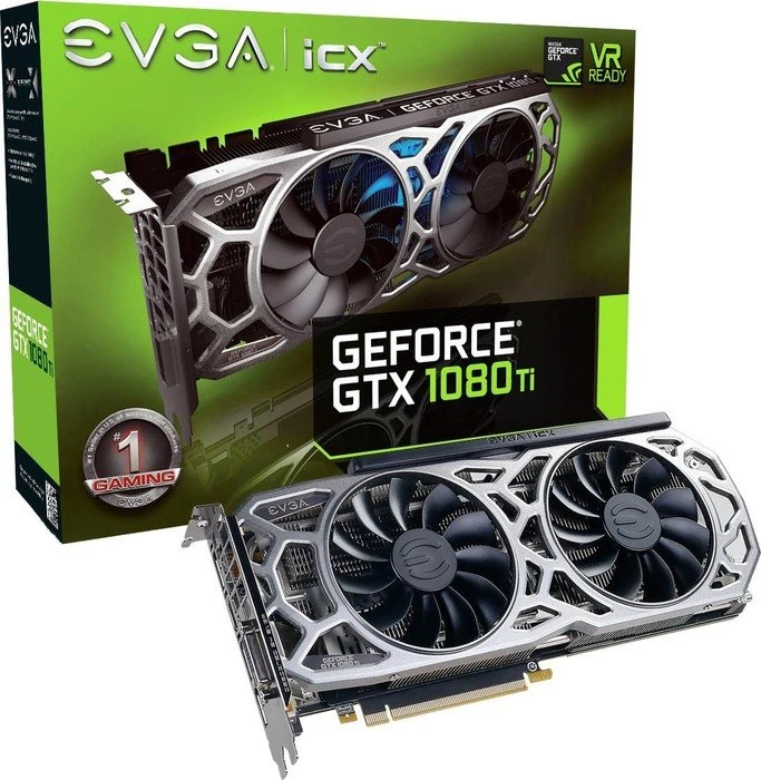 EVGA GeForce GTX 1080 Ti SC2 Gaming, 11GB GDDR5X, DVI, HDMI, 3x DP